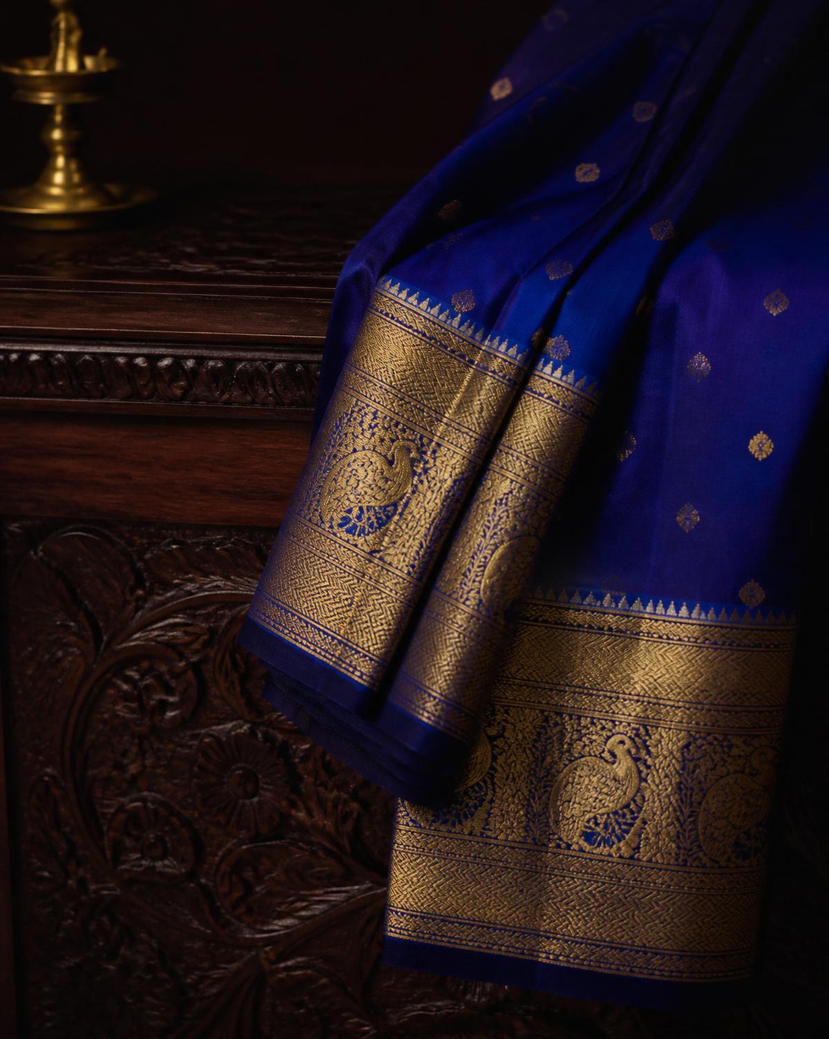 Rich Pallu Kanchi Cotton — A cotton Kanchi with a heavier, ornate pallu for occasion wear.